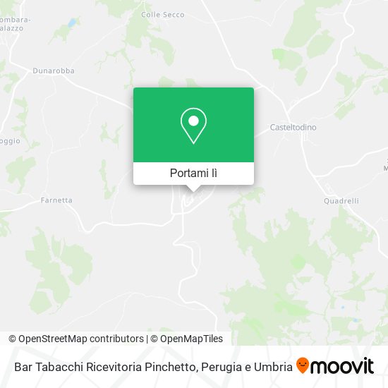 Mappa Bar Tabacchi Ricevitoria Pinchetto