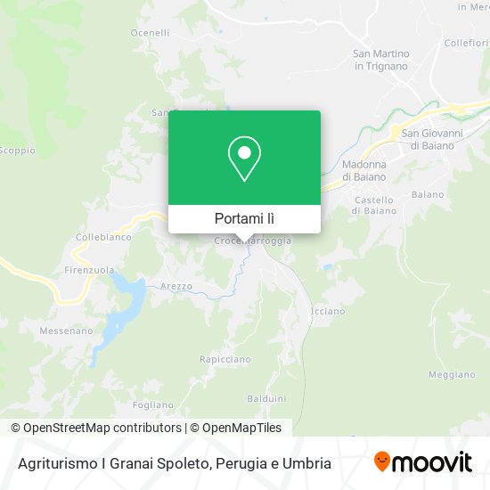 Mappa Agriturismo I Granai Spoleto