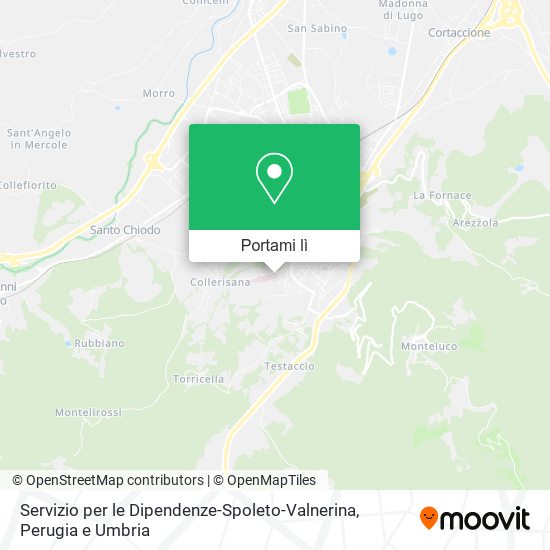 Mappa Servizio per le Dipendenze-Spoleto-Valnerina