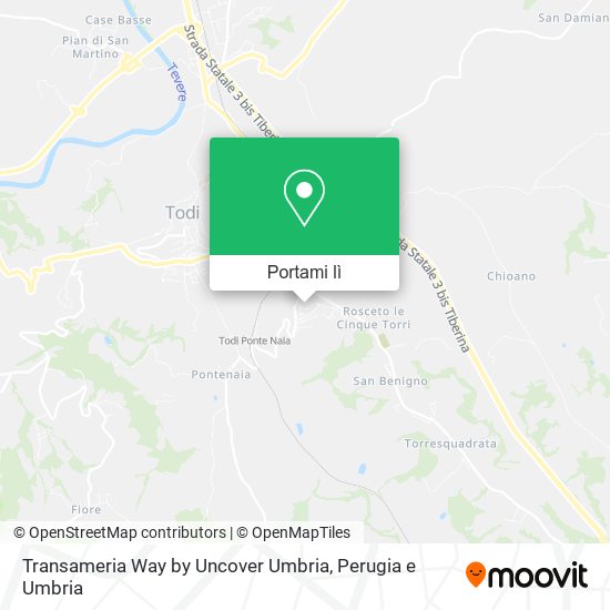 Mappa Transameria Way by Uncover Umbria