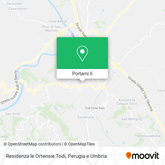 Mappa Residenza le Ortensie Todi