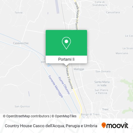 Mappa Country House Casco dell'Acqua