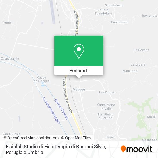 Mappa Fisiolab Studio di Fisioterapia di Baronci Silvia