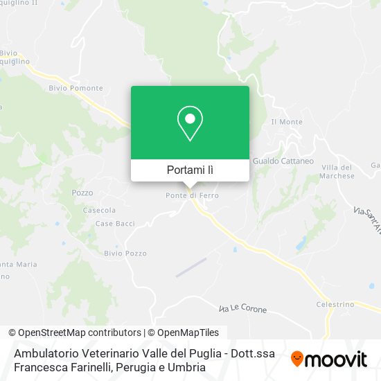 Mappa Ambulatorio Veterinario Valle del Puglia - Dott.ssa Francesca Farinelli