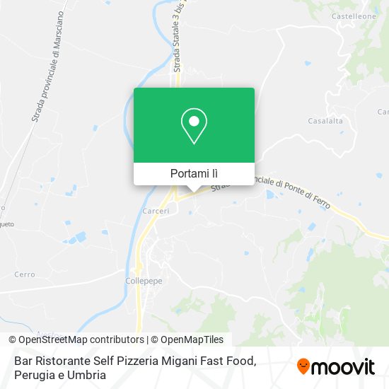 Mappa Bar Ristorante Self Pizzeria Migani Fast Food