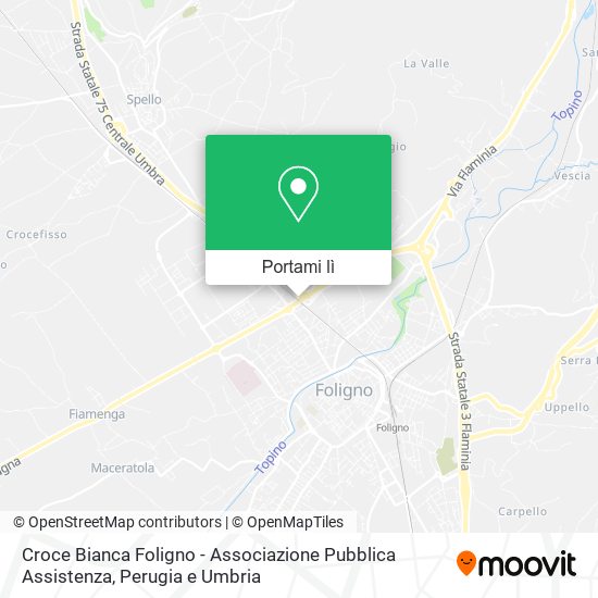 Mappa Croce Bianca Foligno - Associazione Pubblica Assistenza
