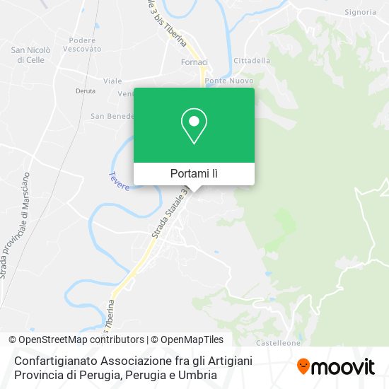 Mappa Confartigianato Associazione fra gli Artigiani Provincia di Perugia