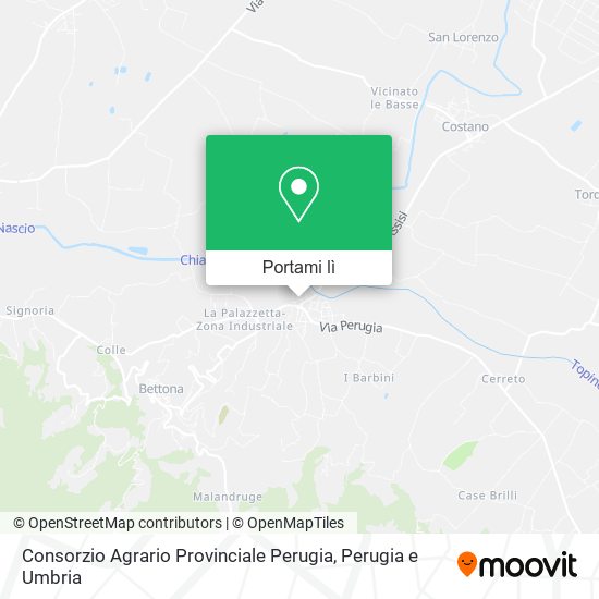 Mappa Consorzio Agrario Provinciale Perugia