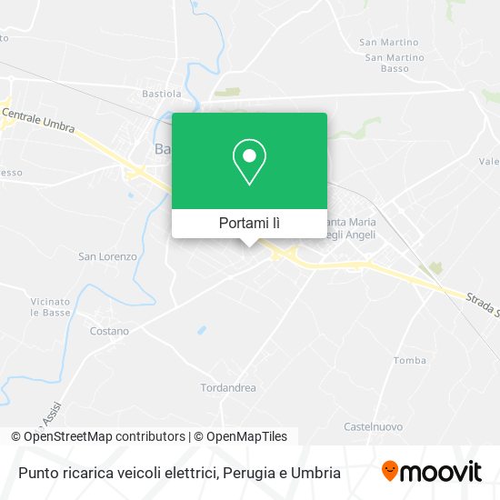 Mappa Punto ricarica veicoli elettrici