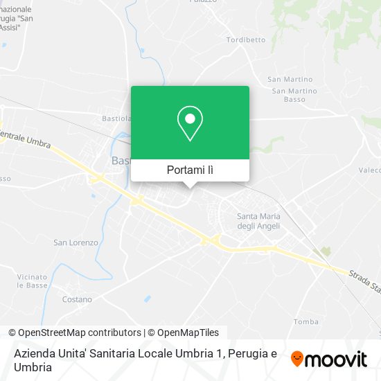 Mappa Azienda Unita' Sanitaria Locale Umbria 1