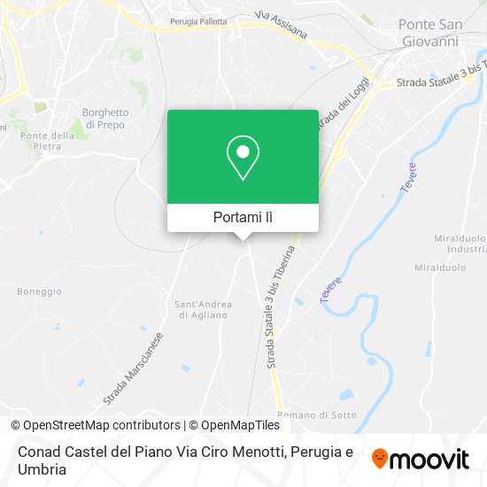 Mappa Conad Castel del Piano Via Ciro Menotti