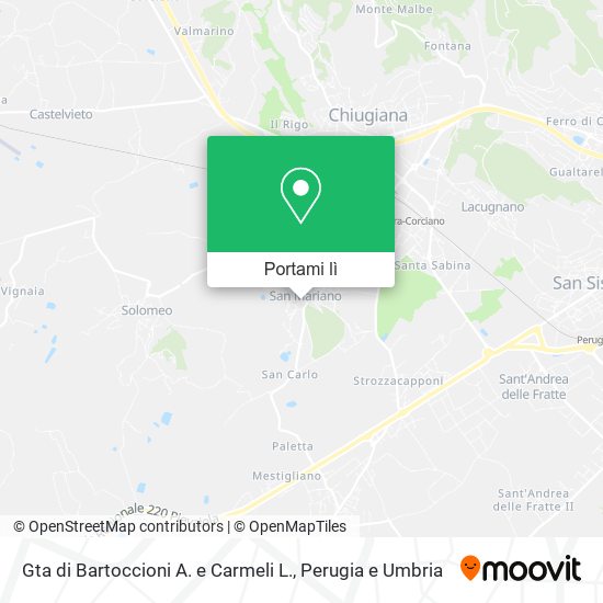 Mappa Gta di Bartoccioni A. e Carmeli L.