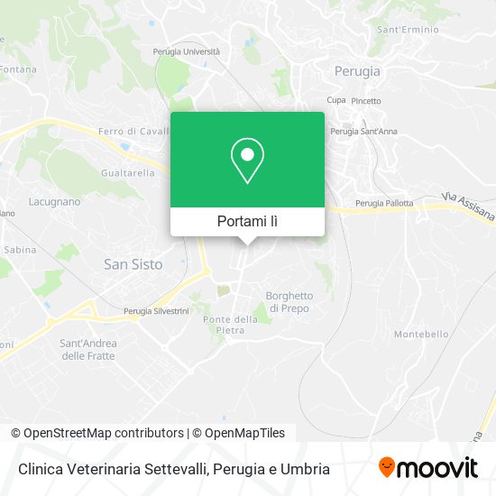 Mappa Clinica Veterinaria Settevalli