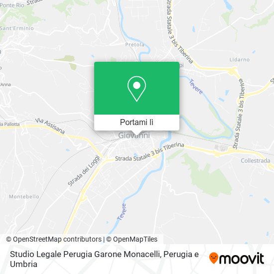 Mappa Studio Legale Perugia Garone Monacelli