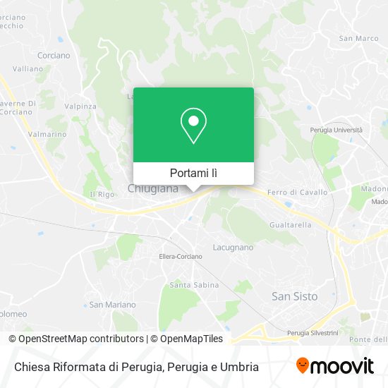 Mappa Chiesa Riformata di Perugia