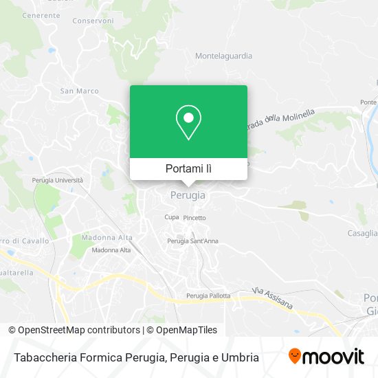 Mappa Tabaccheria Formica Perugia