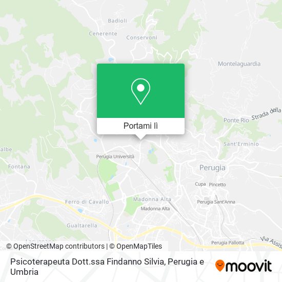 Mappa Psicoterapeuta Dott.ssa Findanno Silvia