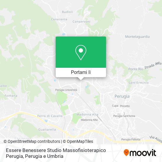 Mappa Essere Benessere Studio Massofisioterapico Perugia