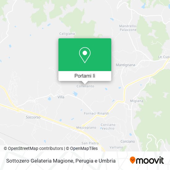 Mappa Sottozero Gelateria Magione