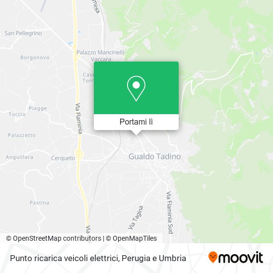 Mappa Punto ricarica veicoli elettrici