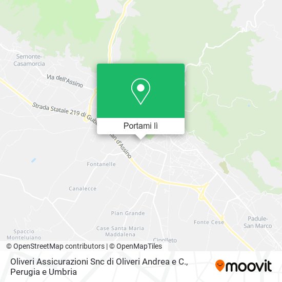 Mappa Oliveri Assicurazioni Snc di Oliveri Andrea e C.