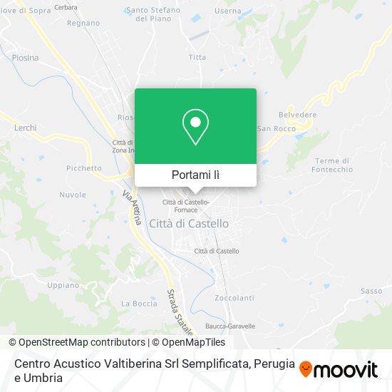 Mappa Centro Acustico Valtiberina Srl Semplificata