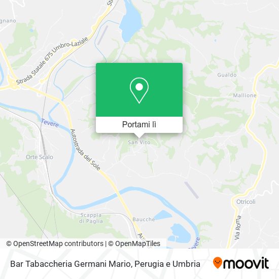 Mappa Bar Tabaccheria Germani Mario