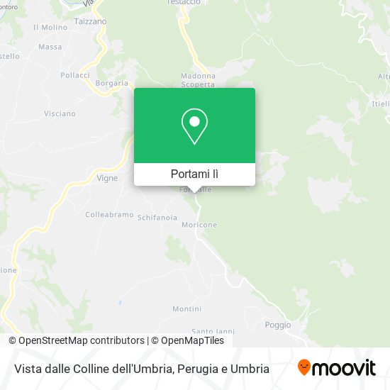 Mappa Vista dalle Colline dell'Umbria