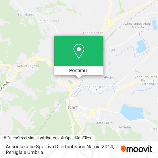 Mappa Associazione Sportiva Dilettantistica Narnia 2014