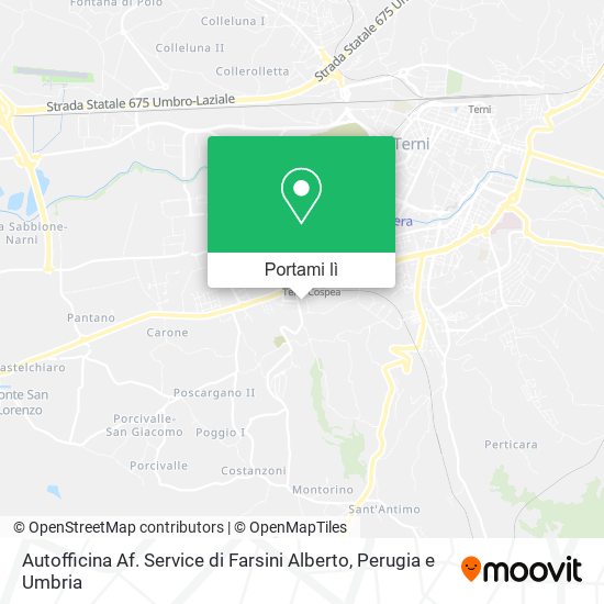 Mappa Autofficina Af. Service di Farsini Alberto