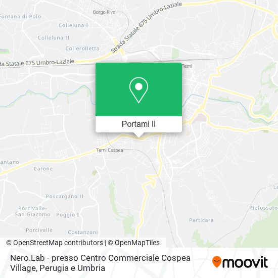 Mappa Nero.Lab - presso Centro Commerciale Cospea Village