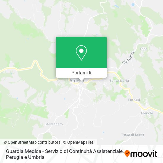 Mappa Guardia Medica - Servizio di Continuità Assistenziale