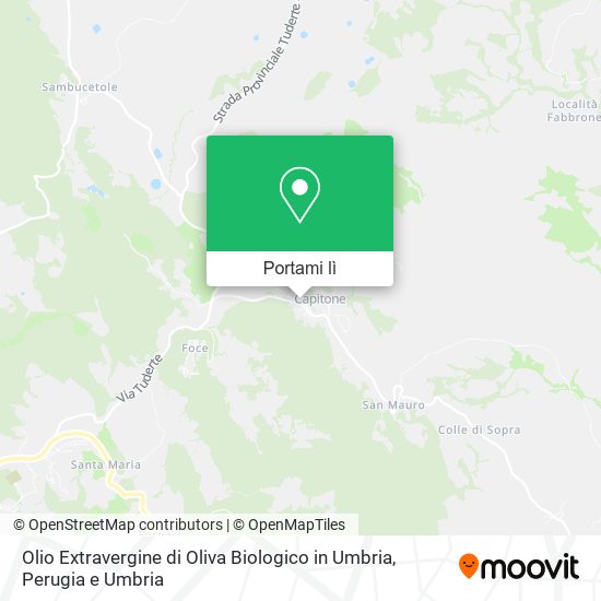 Mappa Olio Extravergine di Oliva Biologico in Umbria