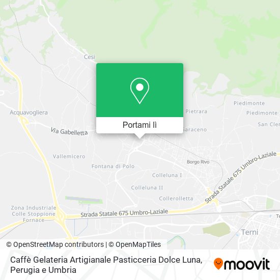 Mappa Caffè Gelateria Artigianale Pasticceria Dolce Luna