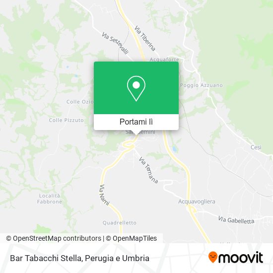Mappa Bar Tabacchi Stella