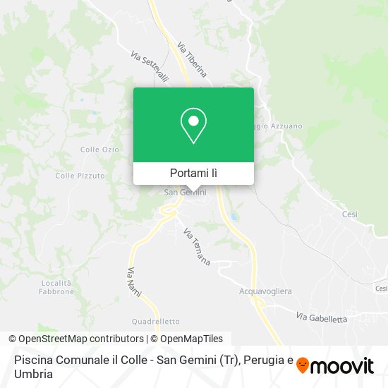 Mappa Piscina Comunale il Colle - San Gemini (Tr)