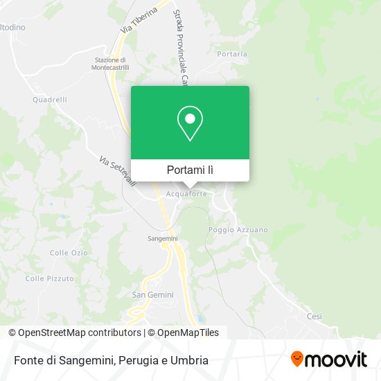 Mappa Fonte di Sangemini