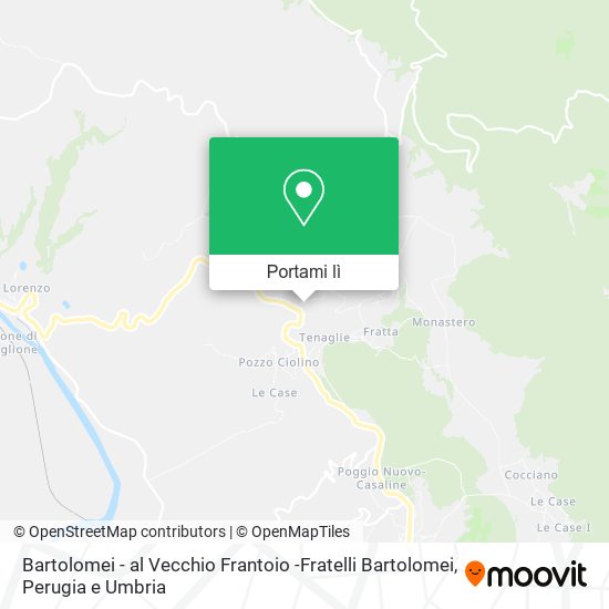 Mappa Bartolomei - al Vecchio Frantoio -Fratelli Bartolomei