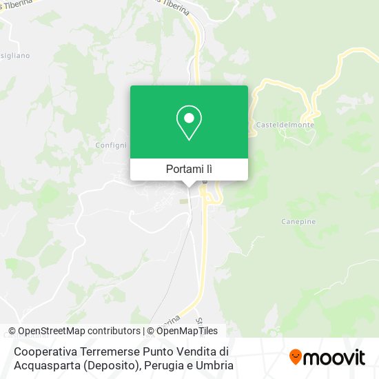 Mappa Cooperativa Terremerse Punto Vendita di Acquasparta (Deposito)