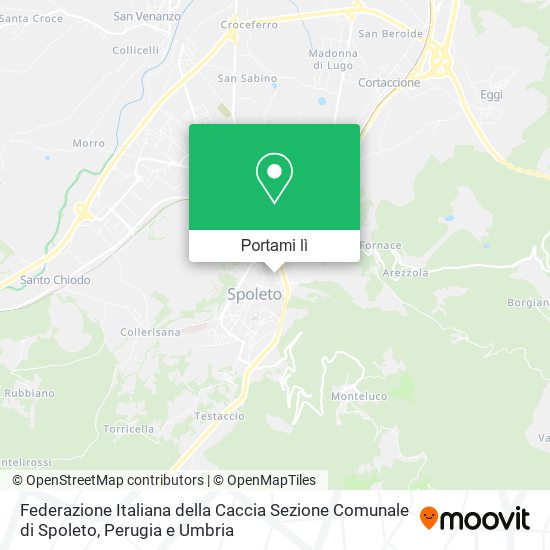 Mappa Federazione Italiana della Caccia Sezione Comunale di Spoleto