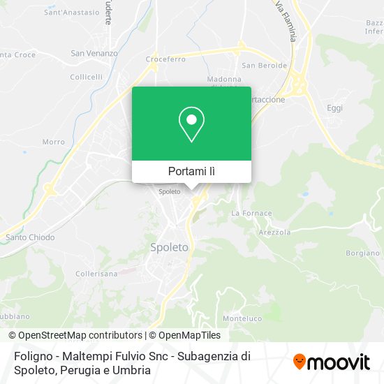 Mappa Foligno - Maltempi Fulvio Snc - Subagenzia di Spoleto