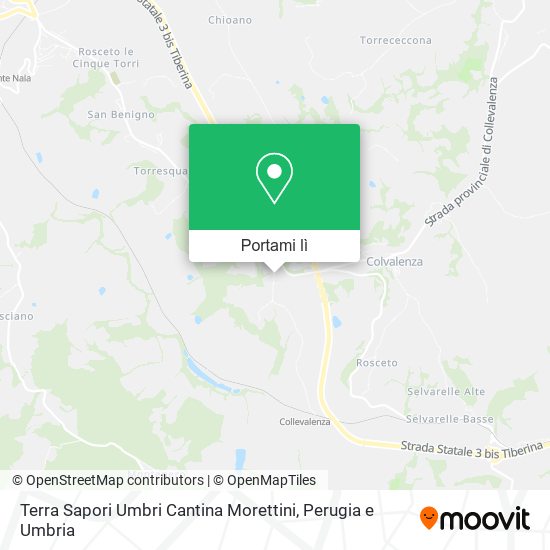 Mappa Terra Sapori Umbri Cantina Morettini