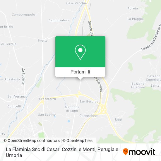 Mappa La Flaminia Snc di Cesari Cozzini e Monti