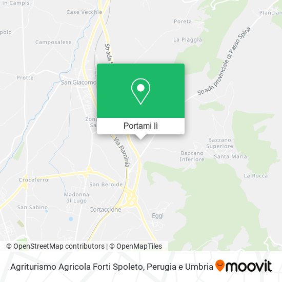 Mappa Agriturismo Agricola Forti Spoleto