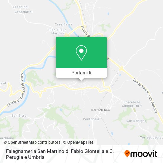 Mappa Falegnameria San Martino di Fabio Giontella e C