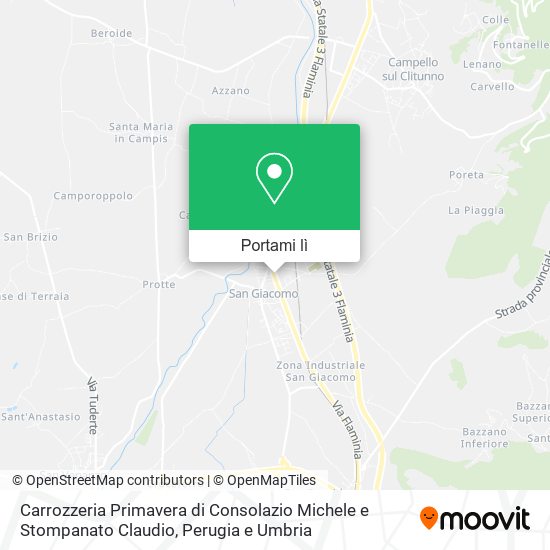 Mappa Carrozzeria Primavera di Consolazio Michele e Stompanato Claudio