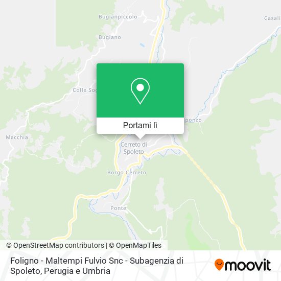 Mappa Foligno - Maltempi Fulvio Snc - Subagenzia di Spoleto