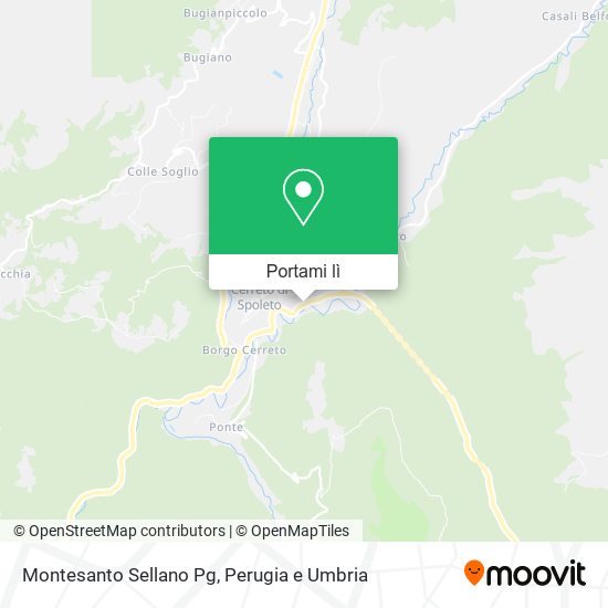 Mappa Montesanto Sellano Pg