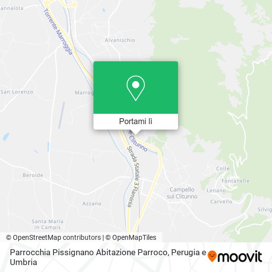 Mappa Parrocchia Pissignano Abitazione Parroco