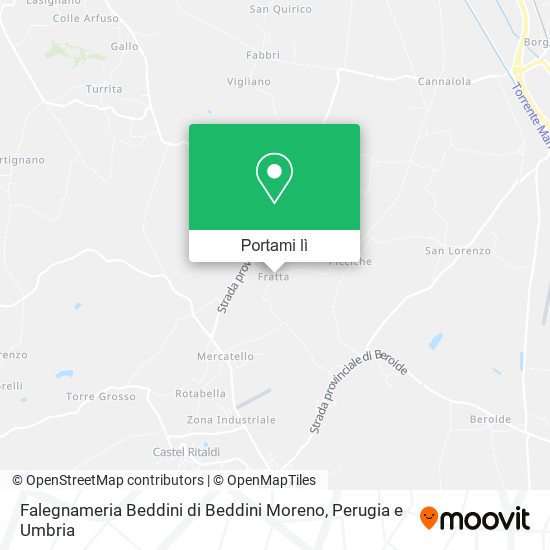 Mappa Falegnameria Beddini di Beddini Moreno